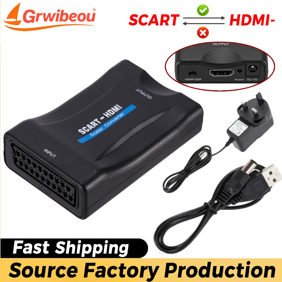 Scart To Hdmi - Высококлассный адаптер видео-аудио 1080P, совместимый с