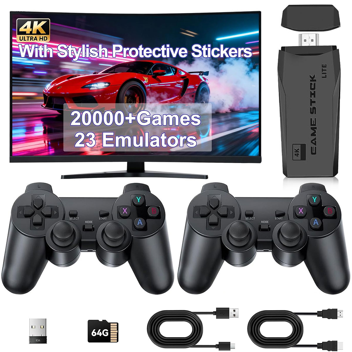 Игровая консоль M8 с 20000+ эм – обзор и цена Retro Gaming Hdmi Stick