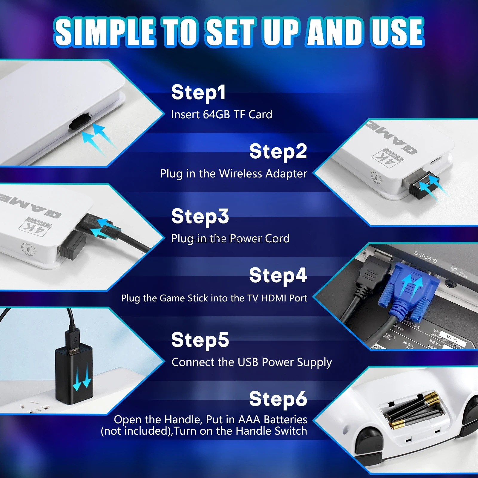 GamePulse2026 20000+ ретро-игр – обзор и цена Retro Gaming Hdmi Stick