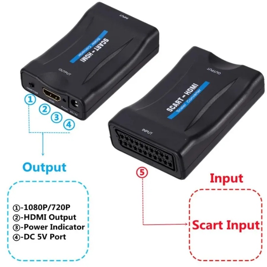 Высококлассный адаптер видео-а – обзор и цена Scart To Hdmi