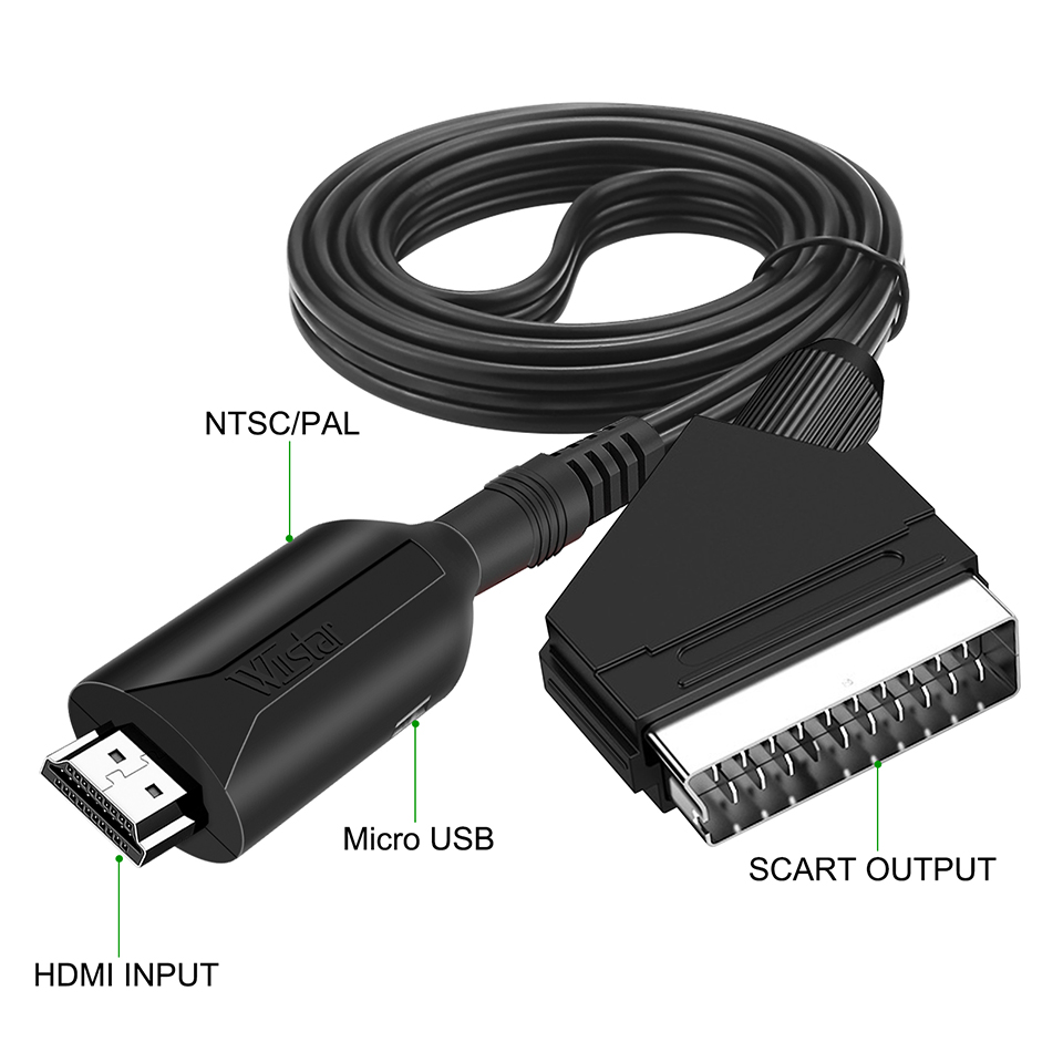 HDMI-совместимый конвертер каб – обзор и цена Scart To Hdmi