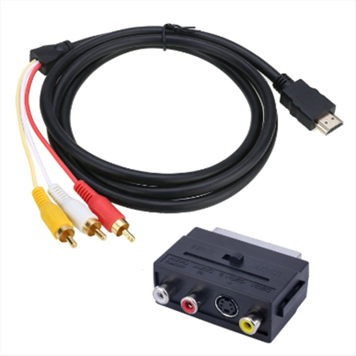 (A32M) Кабель-адаптер 2-в-1 HD – обзор и цена Scart To Hdmi